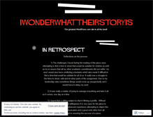 Tablet Screenshot of iwonderwhattheirstoryis.wordpress.com