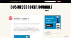 Desktop Screenshot of businessbrokerjournal2.wordpress.com