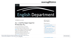 Desktop Screenshot of maenglit2011.wordpress.com