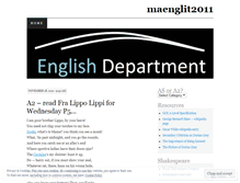 Tablet Screenshot of maenglit2011.wordpress.com