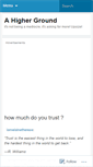 Mobile Screenshot of ahigherground.wordpress.com
