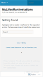Mobile Screenshot of mylifesmanifestations.wordpress.com
