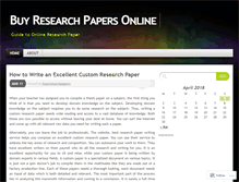 Tablet Screenshot of buyresearchpapers.wordpress.com