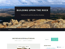 Tablet Screenshot of buildingupontherock.wordpress.com