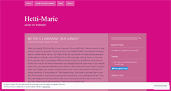 Desktop Screenshot of hettimarie.wordpress.com