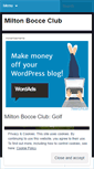 Mobile Screenshot of miltonbocceclub.wordpress.com