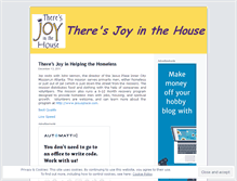 Tablet Screenshot of joyinthehouse.wordpress.com