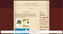 Desktop Screenshot of heritagesmith.wordpress.com