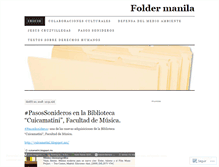 Tablet Screenshot of foldermanila.wordpress.com