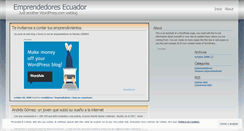 Desktop Screenshot of emprendedoresecuador.wordpress.com