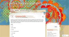 Desktop Screenshot of debsrecipesandsuch.wordpress.com