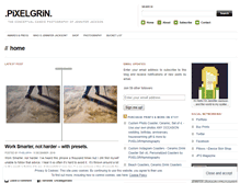 Tablet Screenshot of pixelgrin.wordpress.com