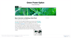 Desktop Screenshot of greenpoweroption1.wordpress.com