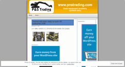Desktop Screenshot of pnstrading.wordpress.com