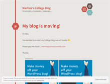 Tablet Screenshot of martinecollege.wordpress.com