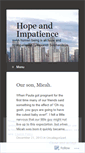 Mobile Screenshot of hopeandimpatience.wordpress.com