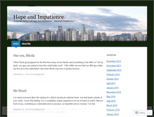 Tablet Screenshot of hopeandimpatience.wordpress.com
