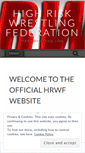 Mobile Screenshot of highriskwrestlingfederation.wordpress.com