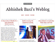 Tablet Screenshot of baxiabhishek.wordpress.com