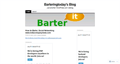 Desktop Screenshot of barteringtoday.wordpress.com