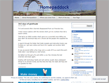 Tablet Screenshot of homepaddock.wordpress.com