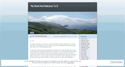 Desktop Screenshot of mywordandwelcometoit.wordpress.com