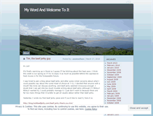 Tablet Screenshot of mywordandwelcometoit.wordpress.com