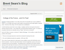 Tablet Screenshot of brentsears.wordpress.com