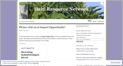 Desktop Screenshot of haitiresourcenetwork.wordpress.com