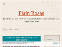 Tablet Screenshot of plainroses.wordpress.com