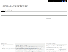 Tablet Screenshot of loverlovernerdgang.wordpress.com