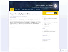 Tablet Screenshot of globecollectors.wordpress.com
