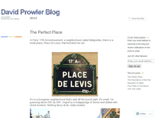 Tablet Screenshot of davidprowler.wordpress.com