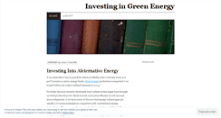 Desktop Screenshot of investgreenener.wordpress.com