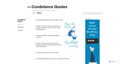 Desktop Screenshot of condolencequotes.wordpress.com