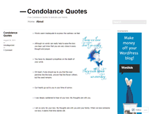 Tablet Screenshot of condolencequotes.wordpress.com