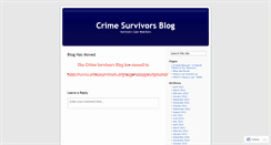 Desktop Screenshot of crimesurvivors.wordpress.com