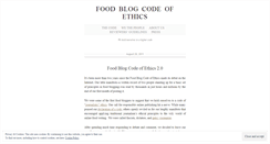 Desktop Screenshot of foodethics.wordpress.com
