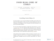 Tablet Screenshot of foodethics.wordpress.com