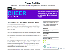 Tablet Screenshot of cheernutrition.wordpress.com