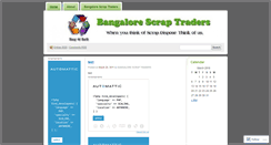 Desktop Screenshot of bangalorescrap.wordpress.com