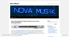 Desktop Screenshot of novamusik.wordpress.com