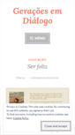 Mobile Screenshot of dialogodegeracoes.wordpress.com