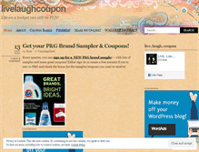 Tablet Screenshot of livelaughcoupon.wordpress.com