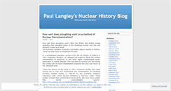 Desktop Screenshot of nuclearhistory.wordpress.com