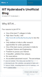 Mobile Screenshot of iiith.wordpress.com