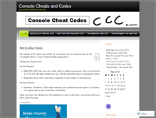 Tablet Screenshot of consolecheatcodez.wordpress.com