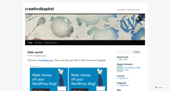 Desktop Screenshot of crawfordbaptist.wordpress.com