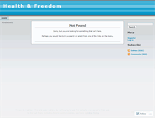 Tablet Screenshot of healthandfreedom.wordpress.com