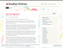 Tablet Screenshot of goodbye0rdinary.wordpress.com
